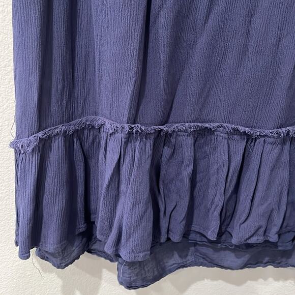 Daytrip Blue Woven Flowy Mini Dress | Large - Picture 5 of 11